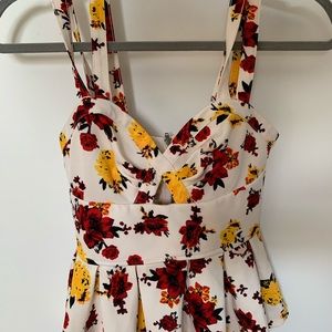Floral Peplum Top